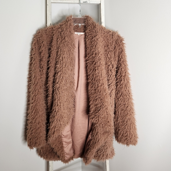 Tularosa Jackets & Blazers - Tularosa Coat womens size medium faux fur open front teddy coat